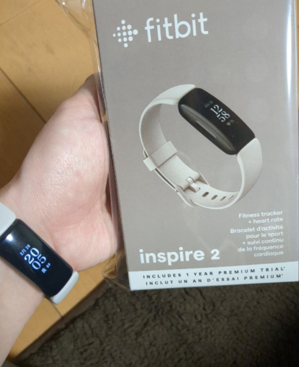 Fitbit Inspire2 フィットネストラッカー Lunar White ルナホワイト L