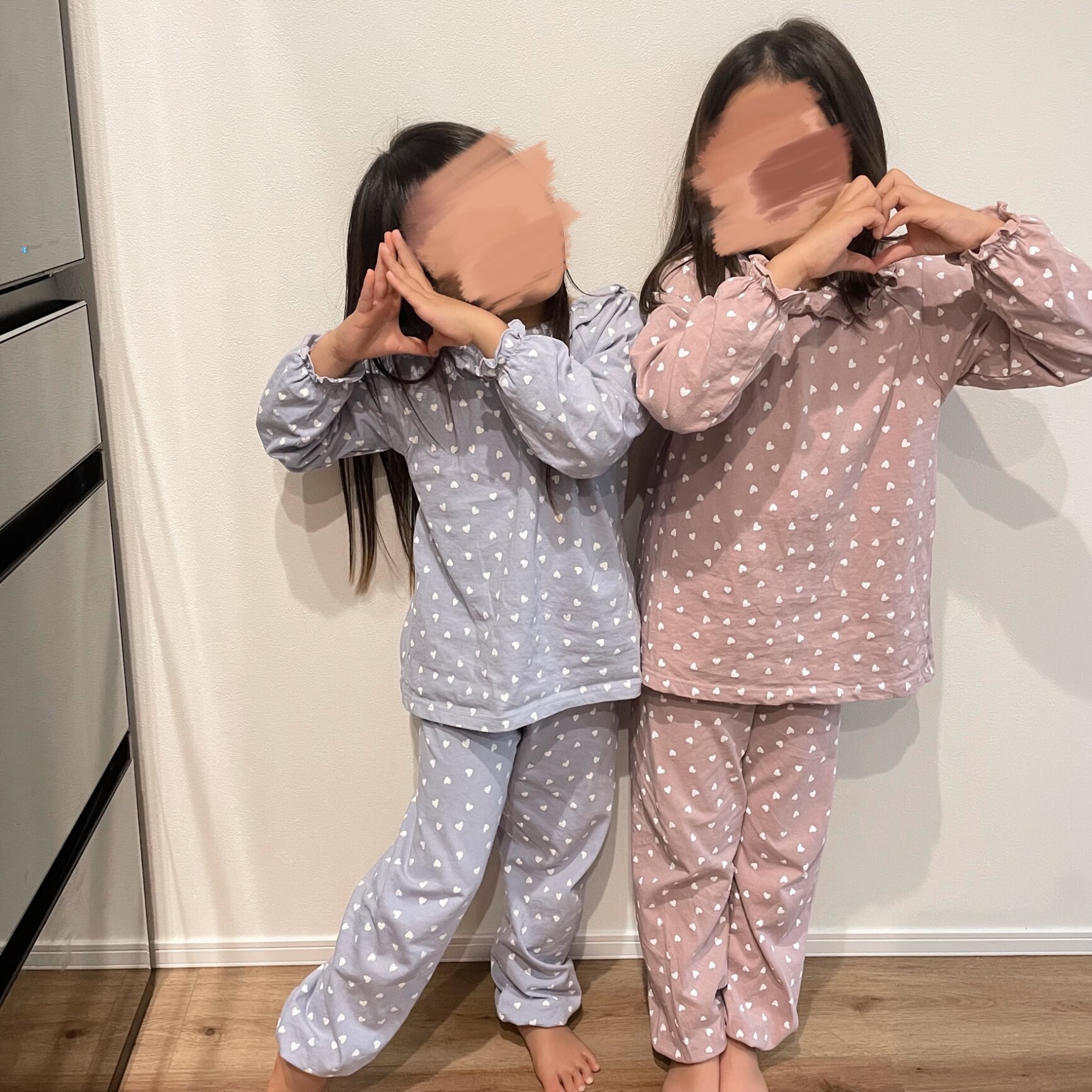 どっちも前 フリルパジャマ 子供服 キッズ 女の子 ルームウェア 寝巻き 