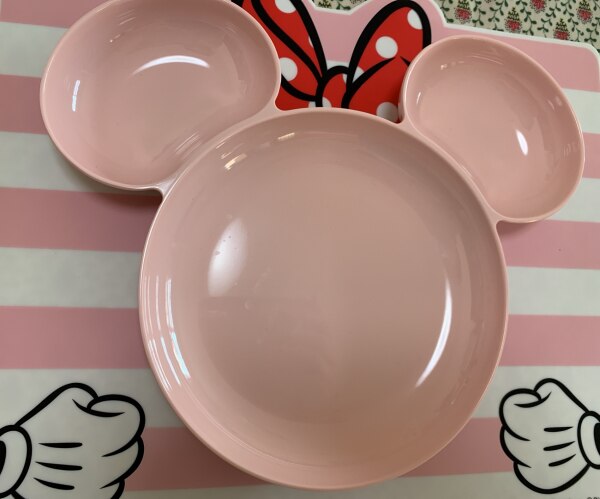 Francfranc ディズニー ミッキー メラミンセパレートプレート フランフラン 生活雑貨 キッチン ダイニング ピンク