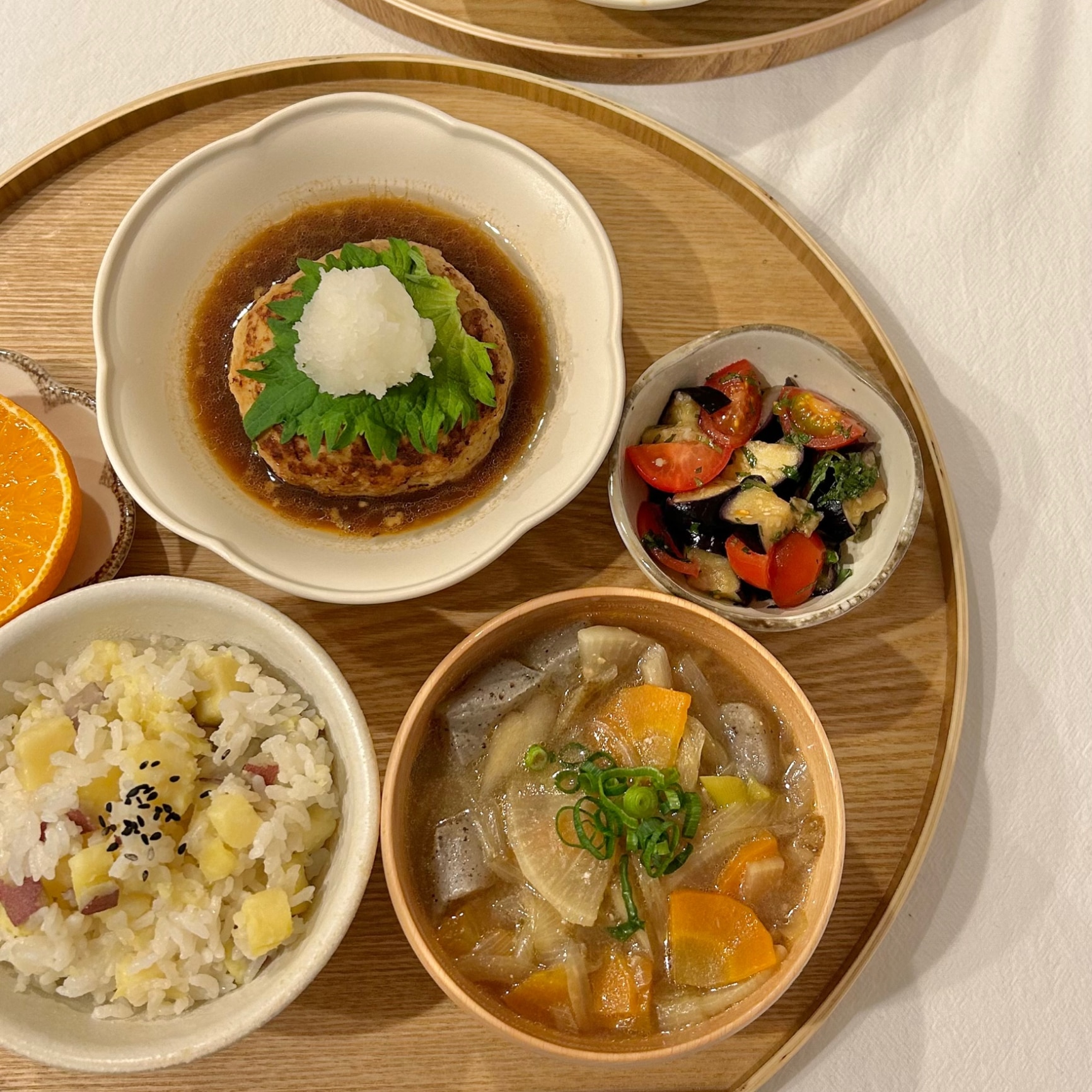 半月盆 お盆 トレー 36cm 木製 尺2寸 おぼん 白木 木目調 半月会席盆