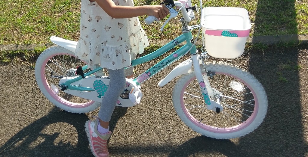 18インチ 身長110〜125cm 子供用自転車 KENT ガールズラブ 女の子 人気 スチールフレーム カゴ 補助輪 白 ホワイト ピンク かわいい  おしゃれ トイザらス限定