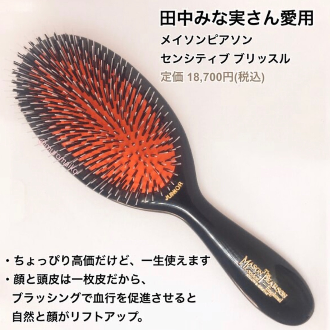 ヘアケア MASON PEASON ハンディブリッスル 猪毛100% 田中みな実さん