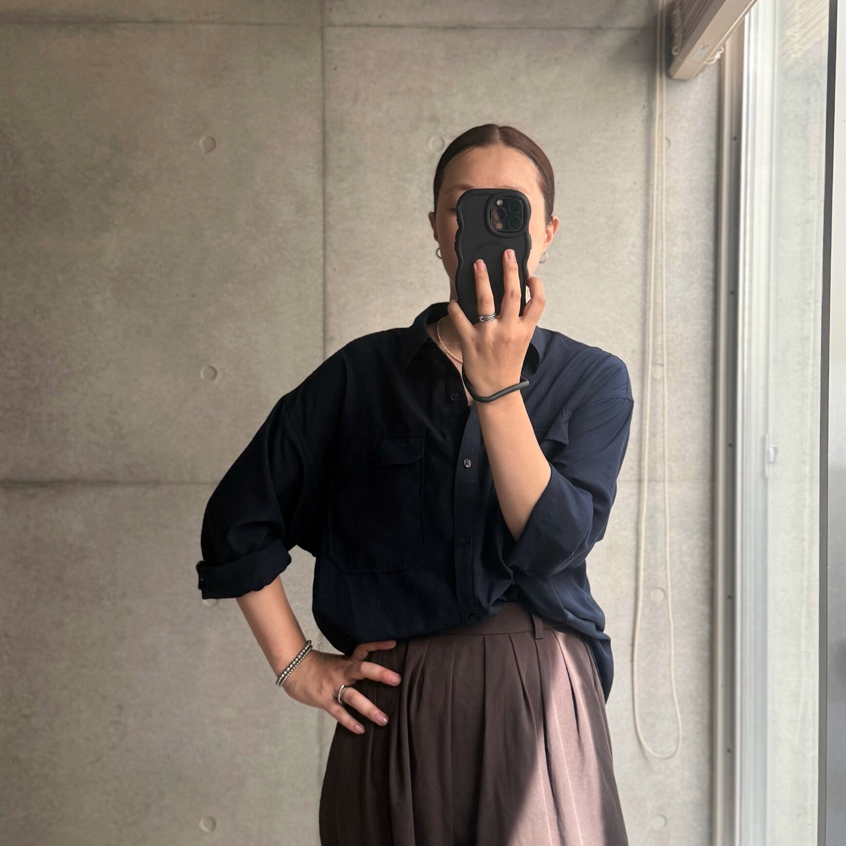 【yuki×for/cコラボ】速乾 UVカット ダブルポケット シャツ レディース シワになりにくい リサイクルポリエステル サスティナブル 春 夏 秋 M Lサイズ 洗濯可 for/c フォーシー ドキ子 コラボ 楽天room【メール便可】 - メイン画像 3