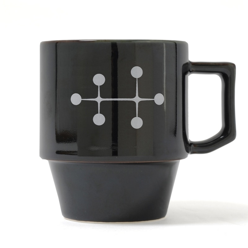 HASAMI】 EAMES BLOCK MUG BIG “DOT” 波佐見焼ブロックマグ ビッグ イームズ・ブラックエディション