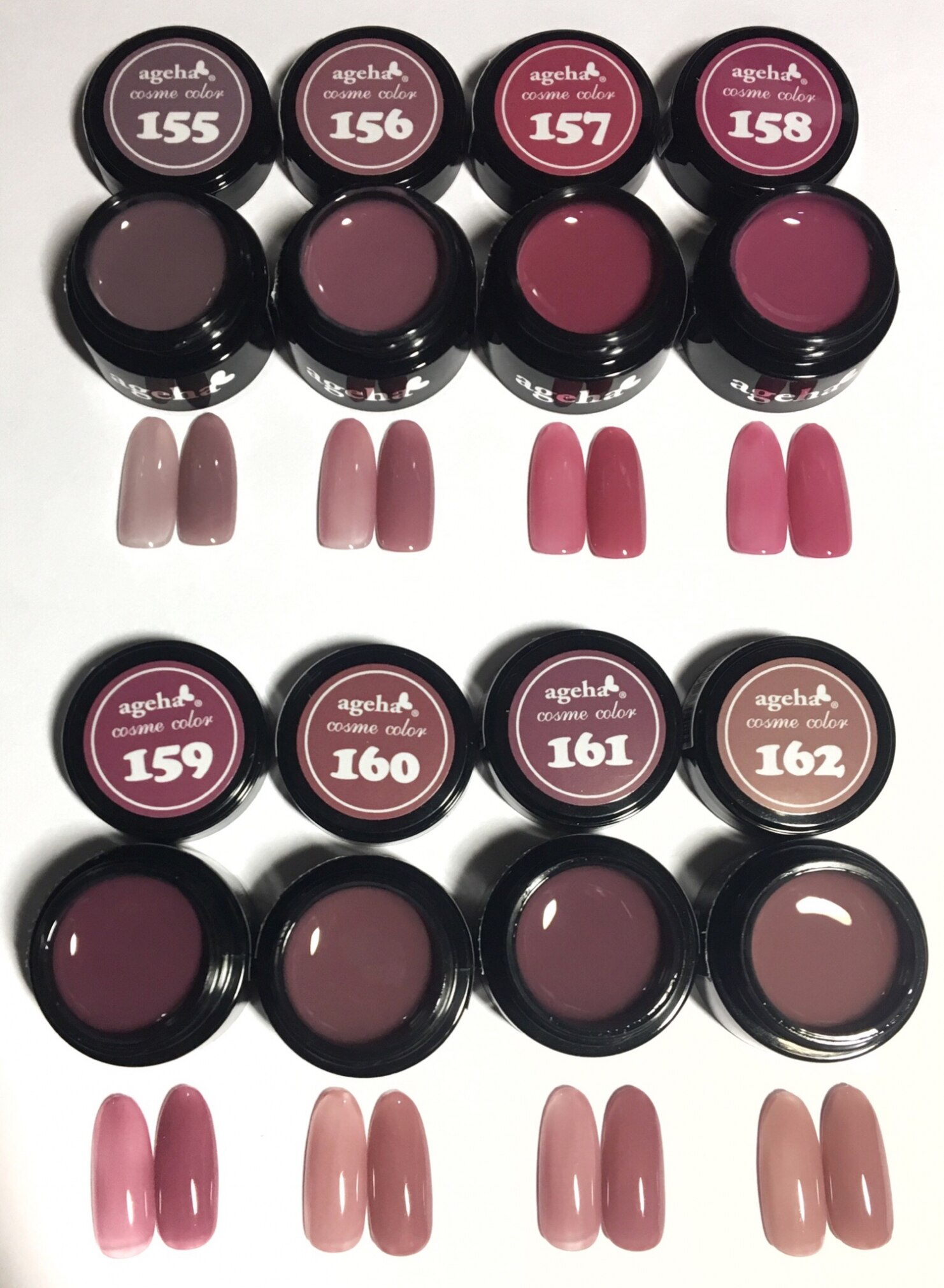 ジェルネイル カラージェル アゲハ ageha 肌美色シリーズ pink & beige