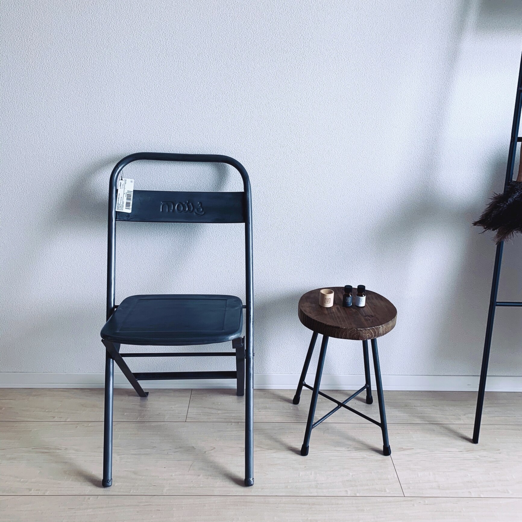 インダストリアル・スツールchair（PUEBCO購入） VINTAGE STEEL FOLDING CHAIR / ビンテージ スチール フォールディング