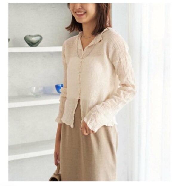 plage LES ATELIERS FRANCAIS DE CONFECTION 別注 2WAY ブラウス 