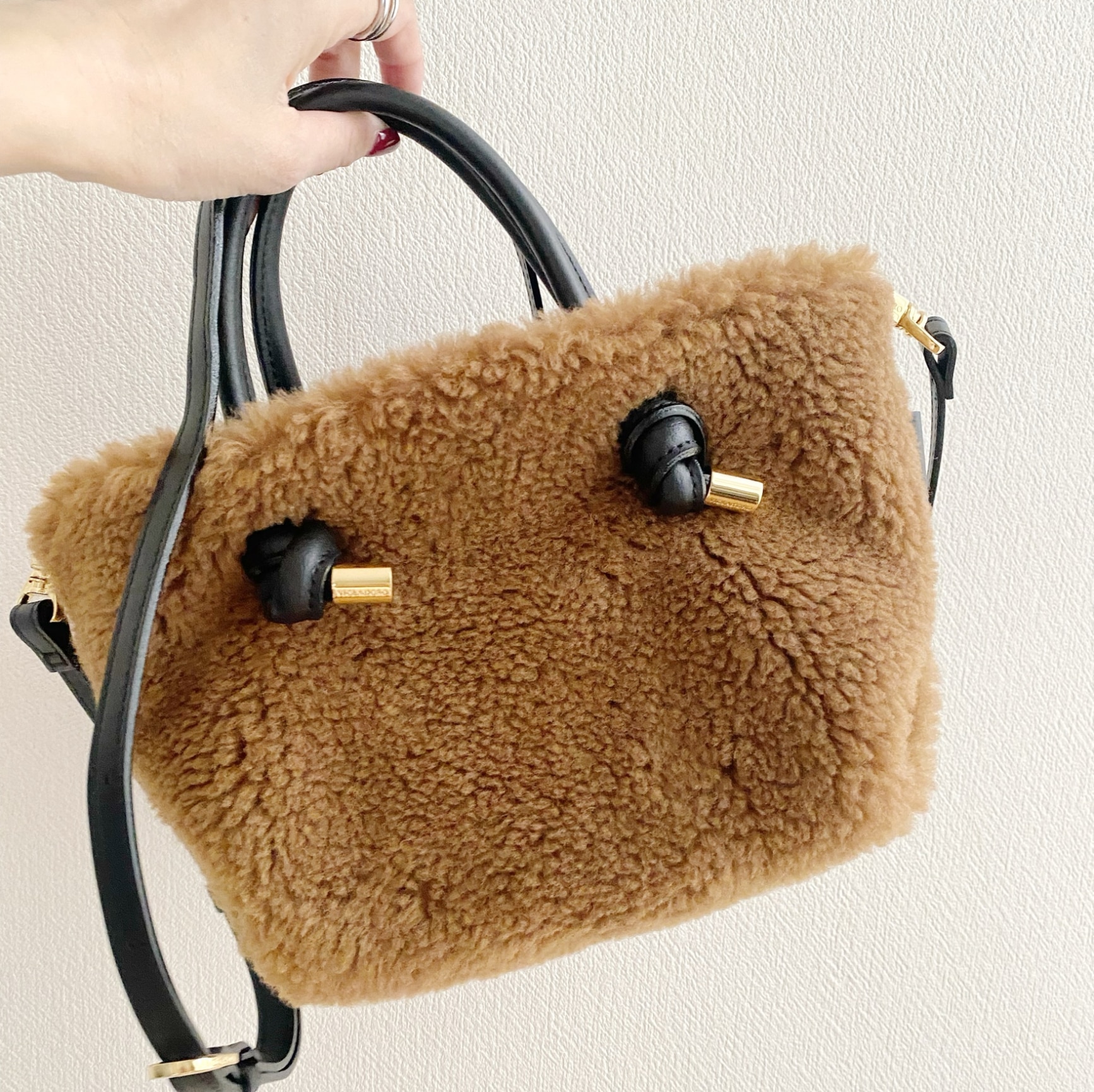 50％OFF】ヴィオラドーロ ファーバッグ violad'oro バッグ 2WAYトート