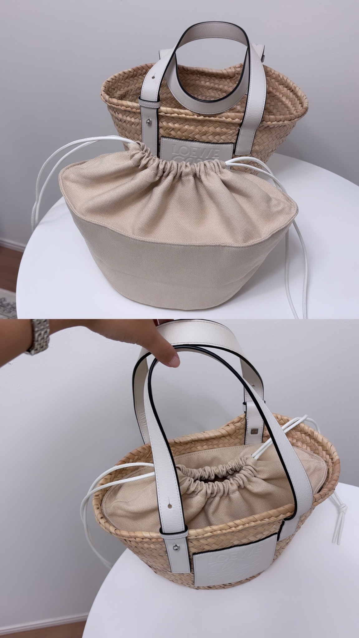 【 LOEWE CELINE 対応 バッグインバッグ 防水 タイプ】 バックインバックインバック インナーバッグ 巾着 ロエベ セリーヌ カゴバッグ かごバッグ アナグラム バスケットバッグ スモール LOEWE CELINE クラシック カゴバック
