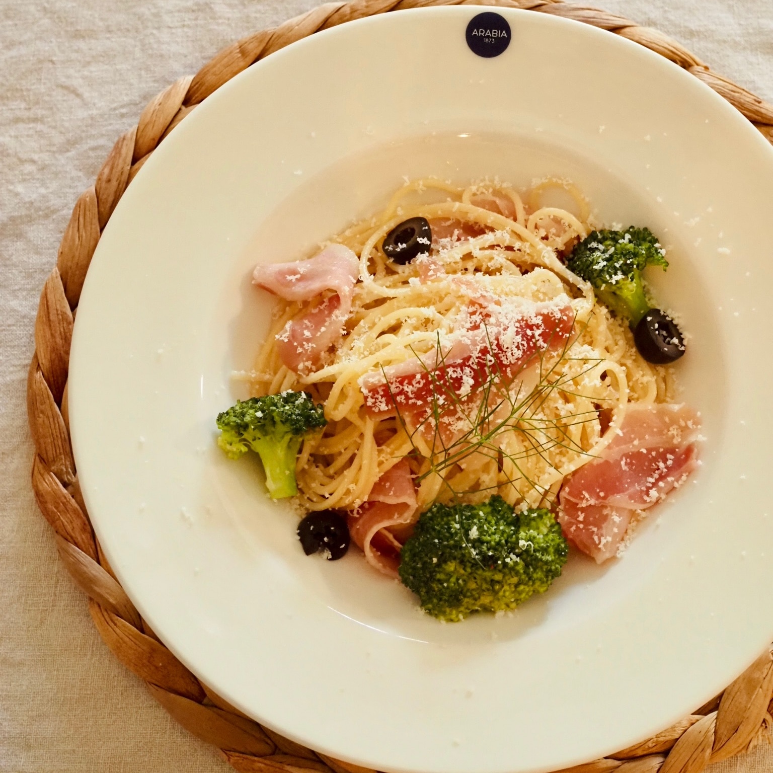 ARABIA ココ ディーププレート 24cm 12003 ホワイト 皿 お皿