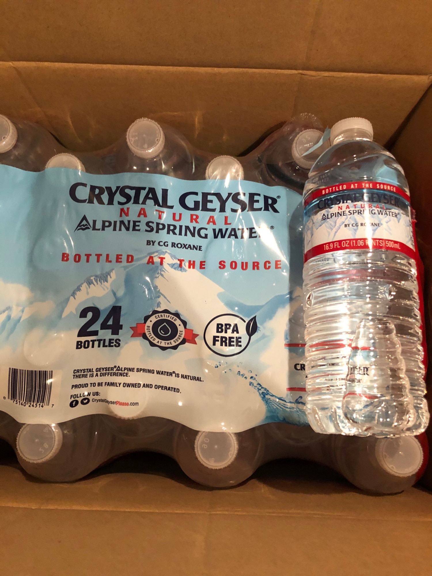 豪華 クリスタルガイザー シャスタ産正規輸入品エコボトル 水 500ml 48本入 2コセット Crystal Geyser 