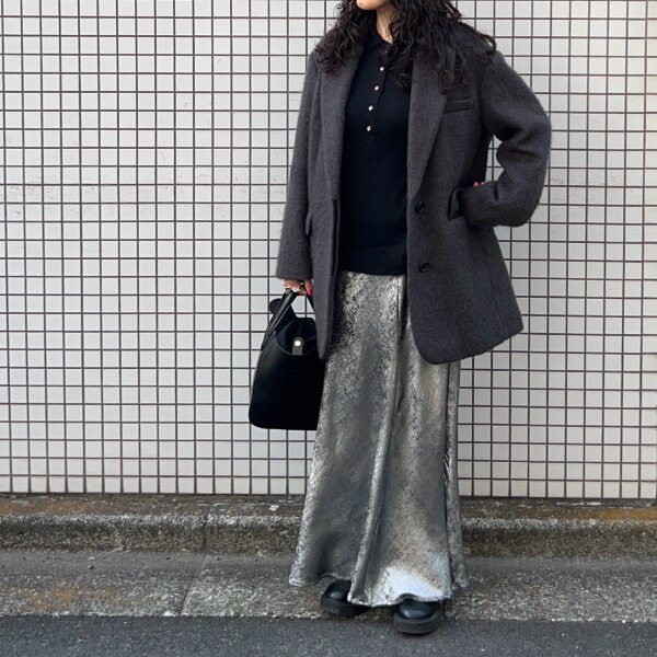 SALE／70%OFF】ウール*モヘヤブレンド シャギー ビッグ ジャケット 