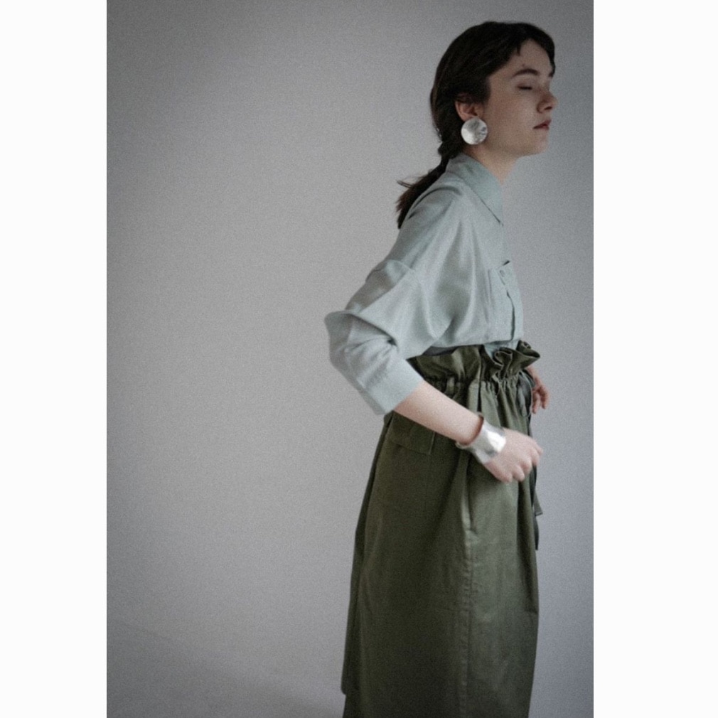 60%OFF】Military Shirring Long Skirt(16109-6111) Clane(クラネ)