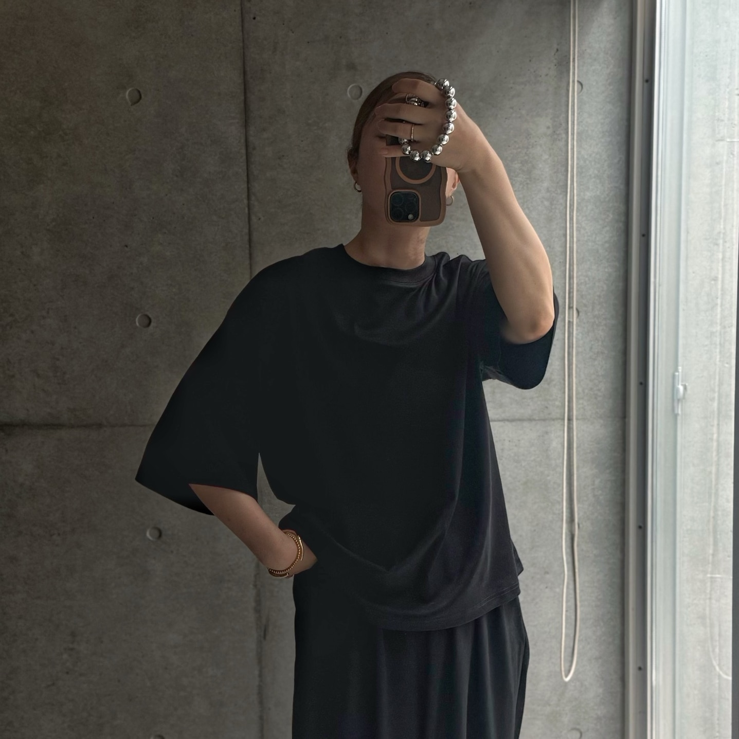 evernavy エバーネイビー シルケット オーバーサイズ Tシャツ 5分袖 レディース 半袖Tシャツ カットソー トップス 体型カバー ゆったり 楽ちん ストレッチ コットン シルクタッチ きれいめ オフィス カジュアル 春夏 春 夏 秋