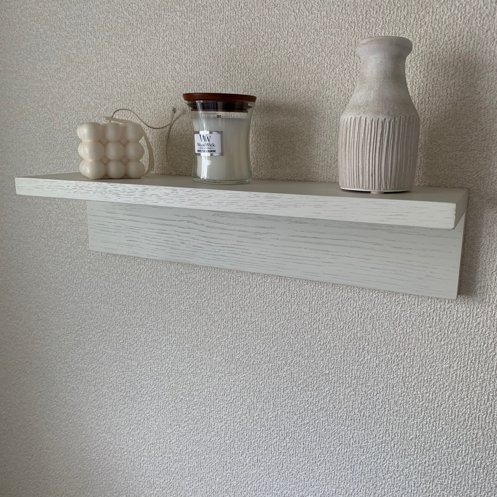 無印良品 壁に付けられる家具 棚×3 幅４４ｃｍ ライトグレー 無印良品 公式】壁に付けられる家具棚 オーク材突板 ライト