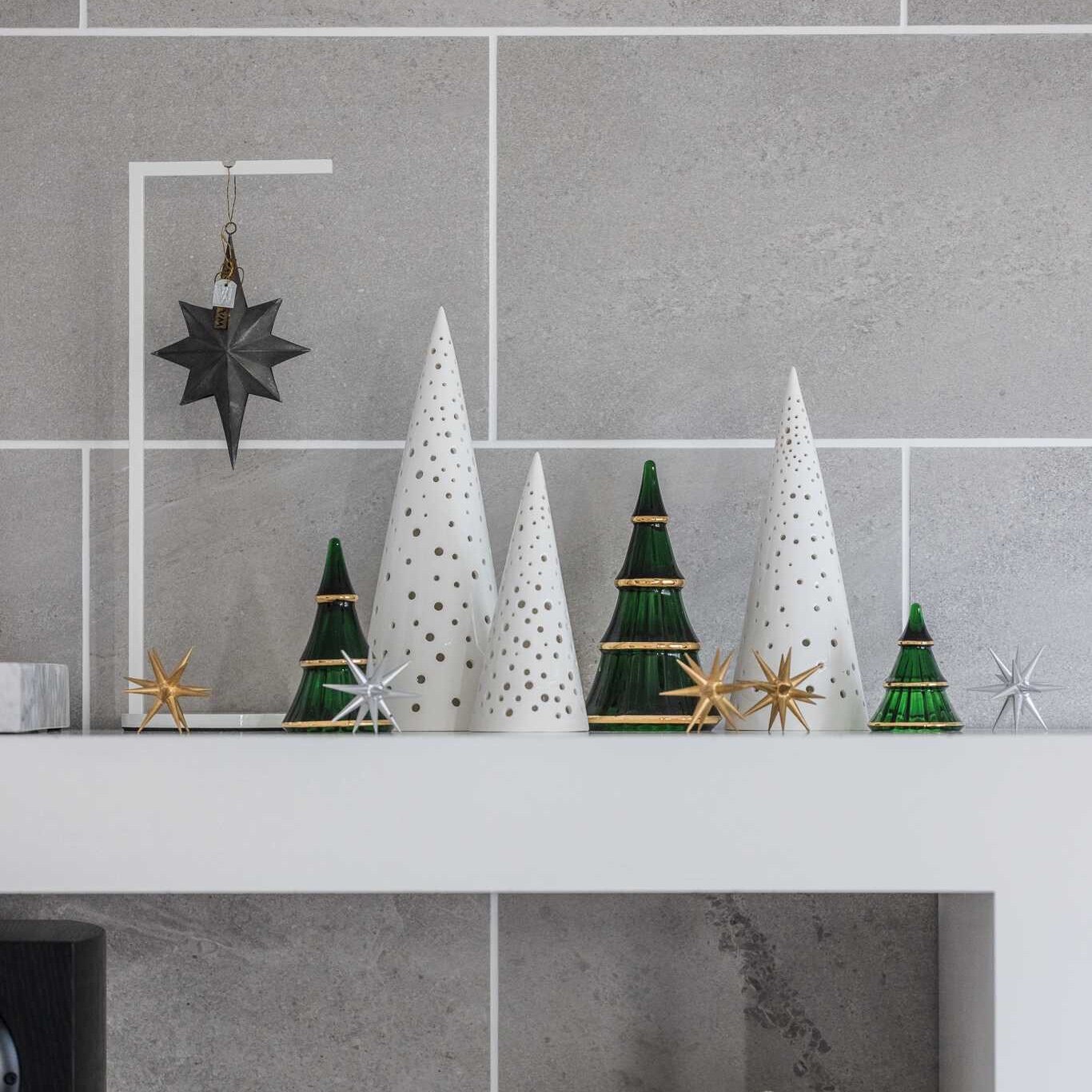 HOLMEGAARD ホルムガード ガラスのクリスマスツリー グリーン XLサイズ