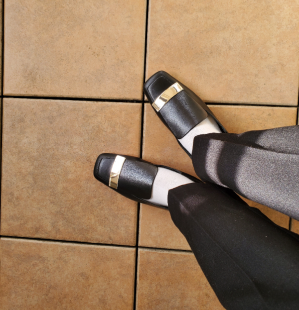 ローファー ブラック フラット: 5mm, sr1 - Slippers Black