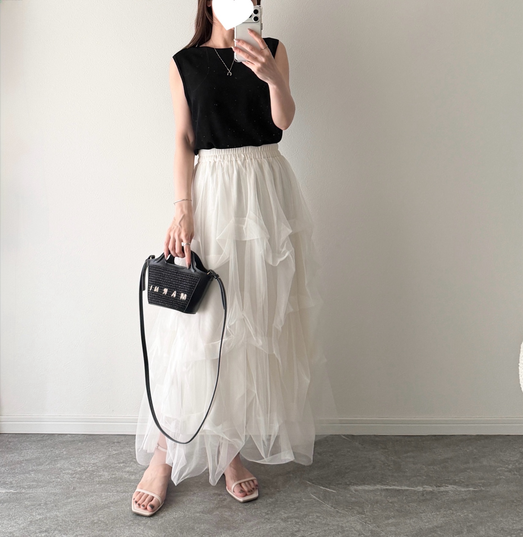 チュールタックバルーンスカートtocco closet(トッコクローゼット