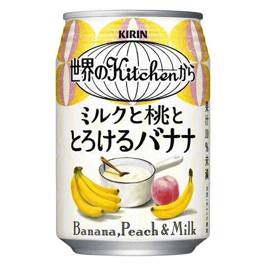 ケース販売】世界のKitchenから ミルクと桃ととろけるバナナ 280g×24本