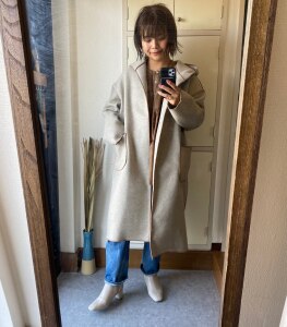 送料無料 ロングコート レディース ロング丈 韓国 大人可愛い 小柄 身長 低い 低 身長 低身長 コート フード フードコート 秋冬 秋 冬 アウター ロング ジャケット カジュアル フォーマル ノーボタンフードショールコート全2色 メール便不可 Room 欲しい に