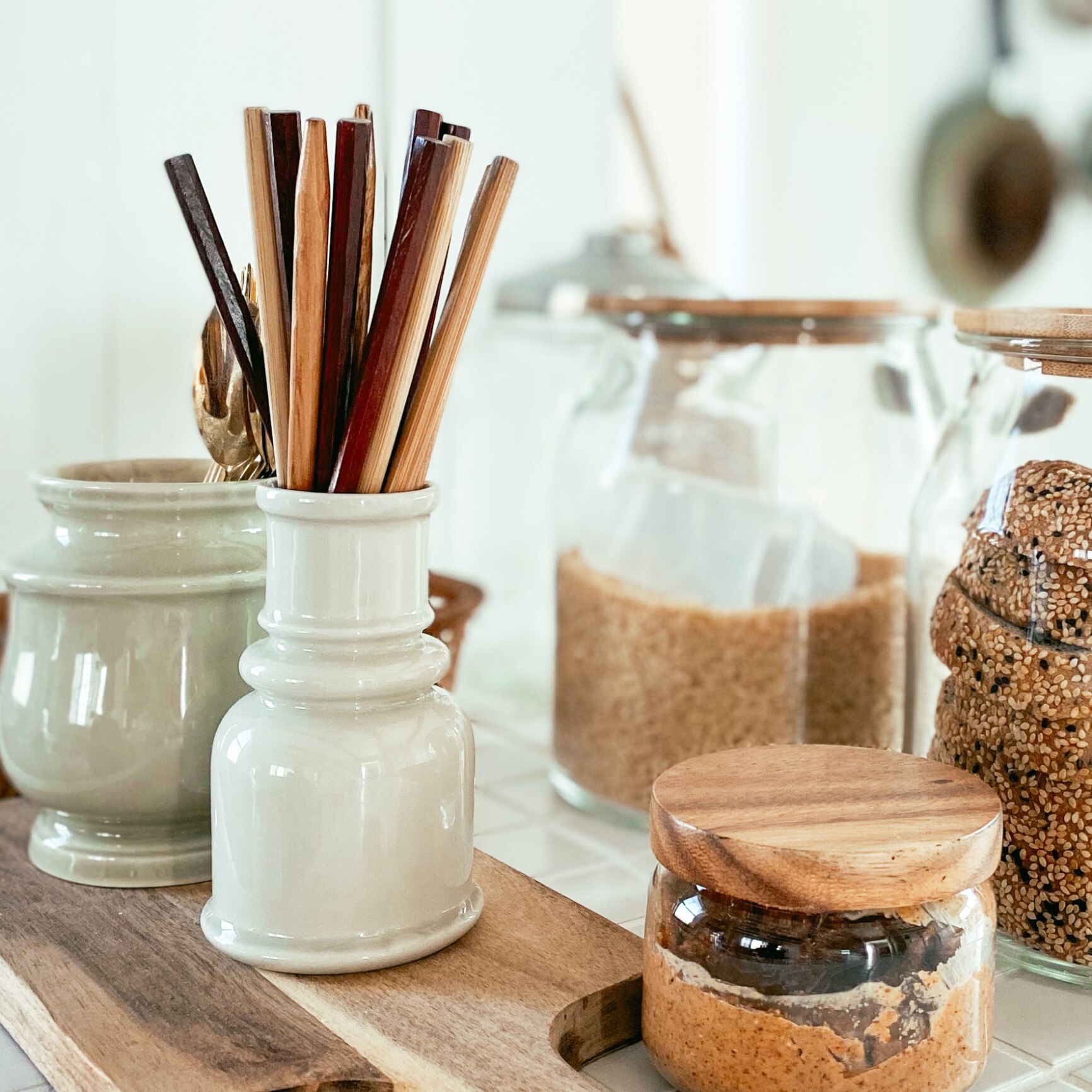 スコープ / キッチンツールキャニスター 箸立て グレー [ scope ]