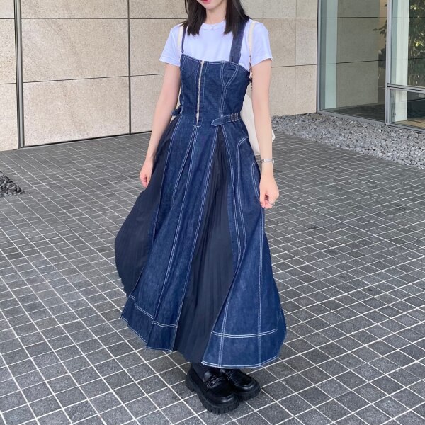 CASA FLINE フロントホックプリーツワンピース カーサフライン 