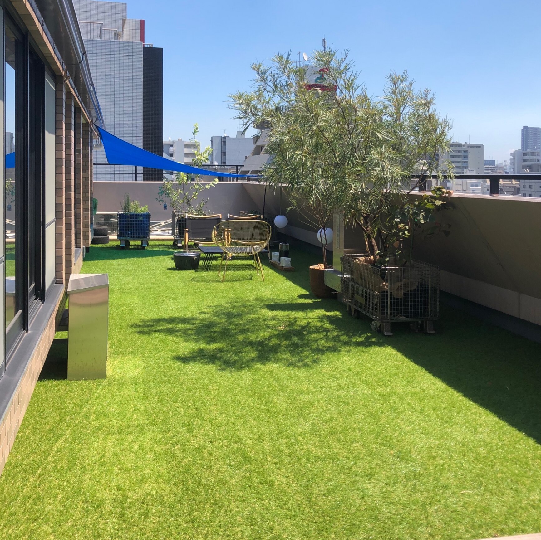 人工芝 リアル人工芝 幅1m×長さ10m 芝丈38mm 密度1.9倍 ロール 庭 ガーデニング ガーデン ベランダ バルコニー 屋上 テラス 芝生