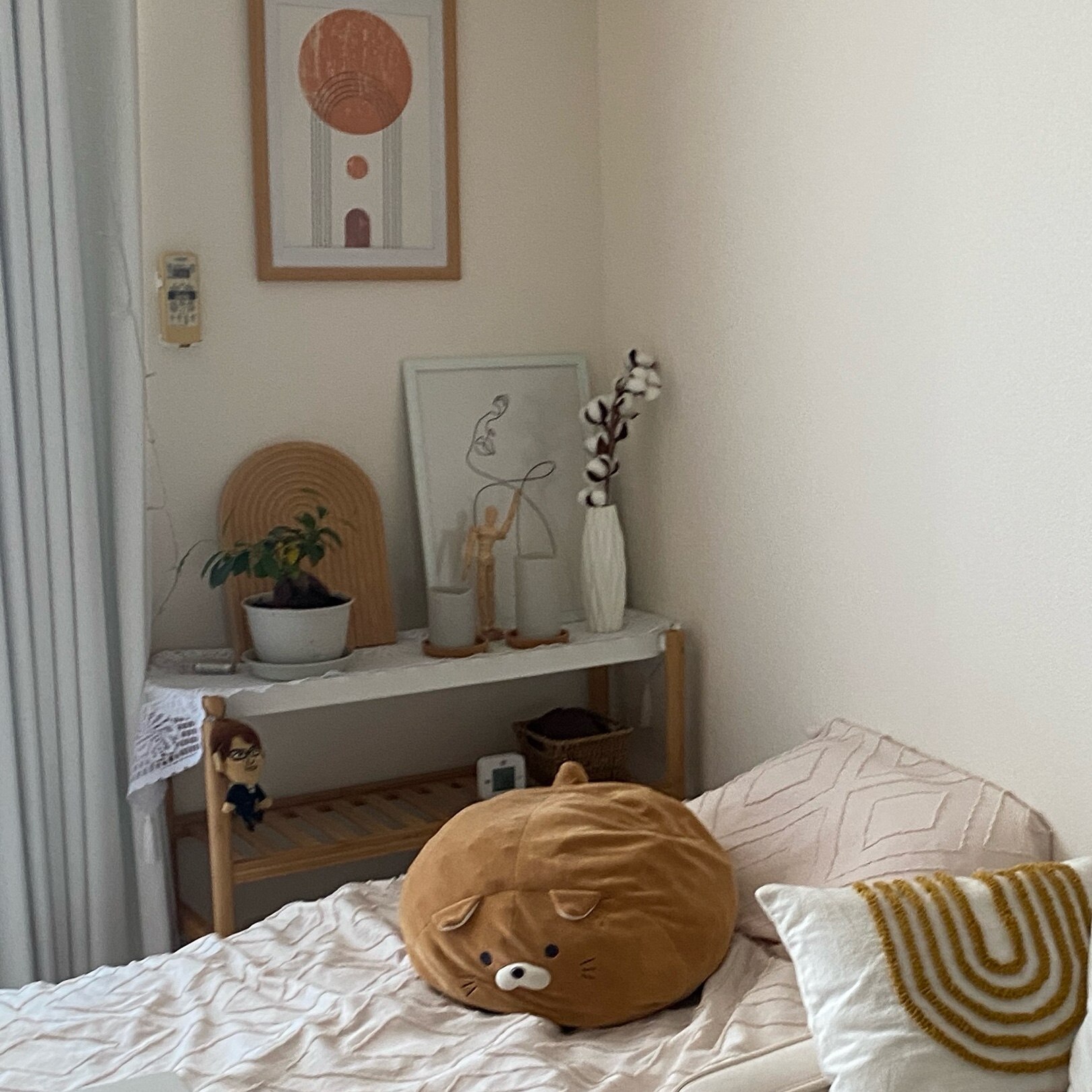 IKEA イケア　サッツマス プラントスタンド　竹/ホワイト　70 cm SATSUMAS サッツマス プラントスタンド, 竹/ホワイト, 70 cm - IKEA