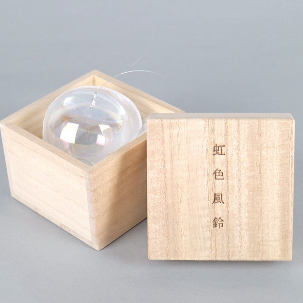 虹色風鈴 2017年製 木箱付き　Mサイズ 虹色風鈴：(M) | NIJIIRO FURIN | Sghr