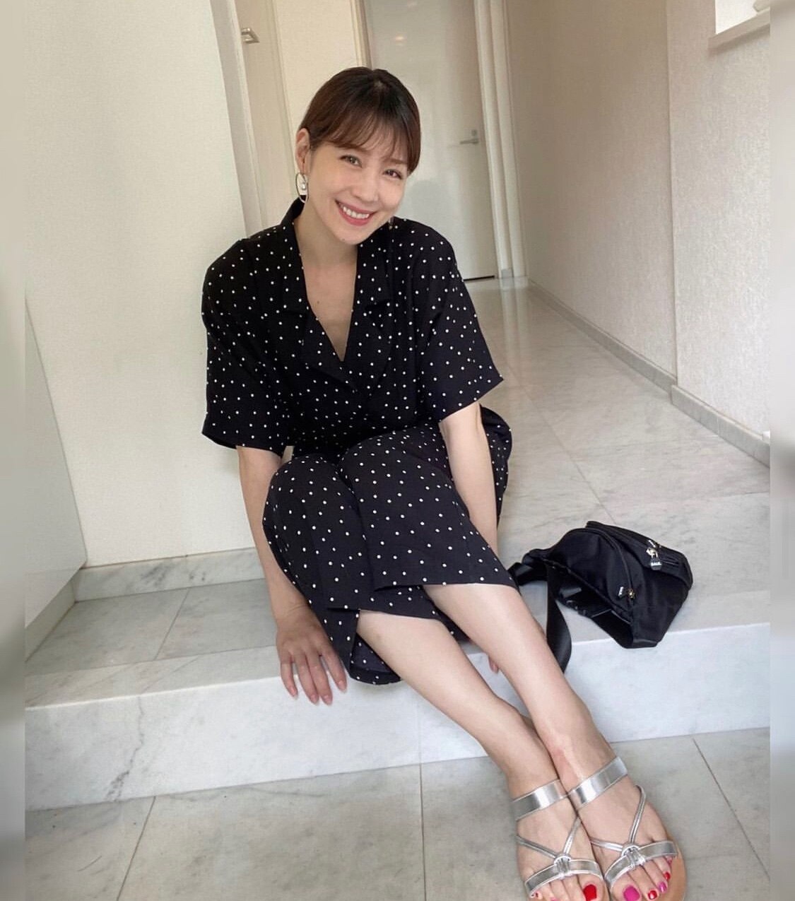 セレンセクール Serene Ce Cool ノットデザインフラットサンダル シルバー