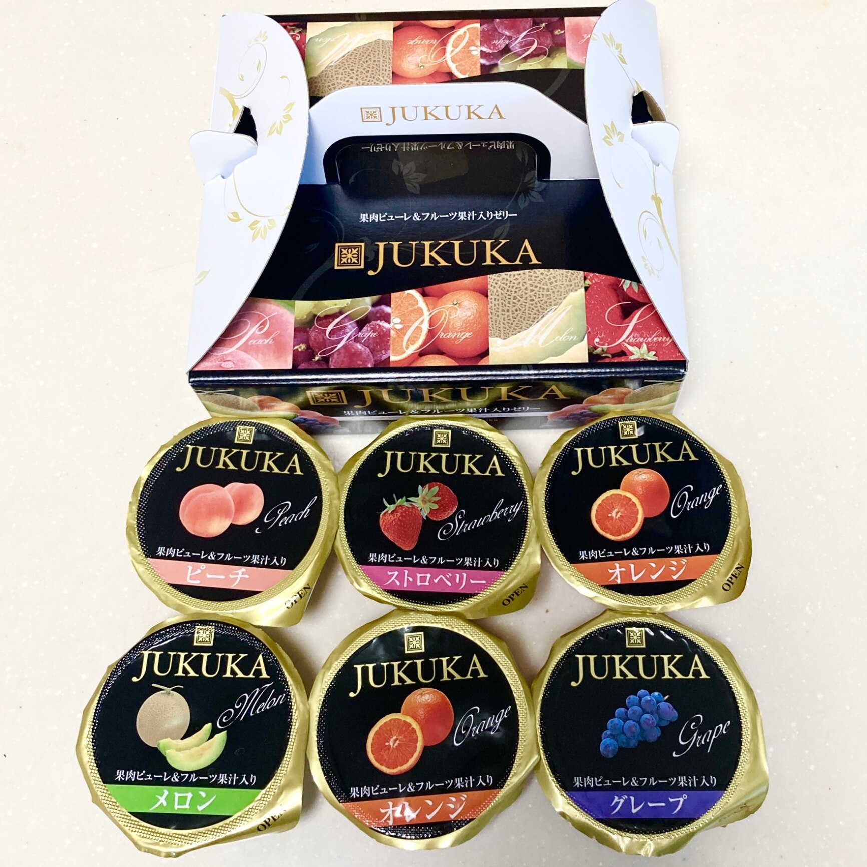 【のし・包装不可】金沢兼六製菓 果肉ピューレ＆フルーツ果汁入りゼリー「JUKUKA」52g×6個(専用手提げBOX入り) 内祝い 内祝 お返し