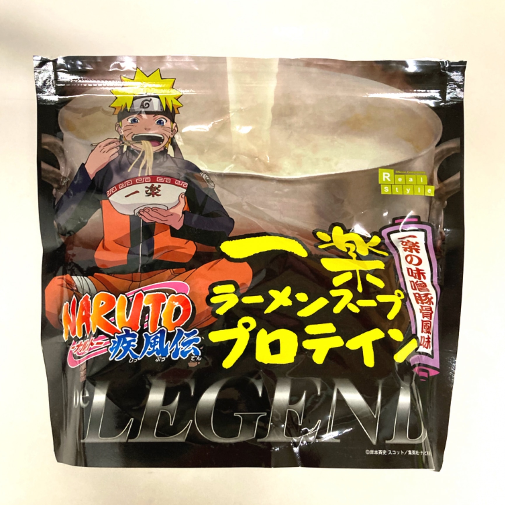 ビーレジェンド プロテインNARUTO-ナルト-疾風伝 一楽の味噌豚骨風味【400g】（be LEGEND ホエイプロテイン）【オススメ】