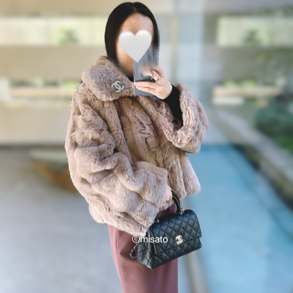フェイクファー コート ムートン レディース きれいめ オシャレ 軽い 