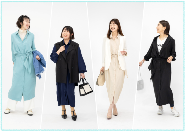 ワンピース ：ケイト ロング丈シャツワンピース 無地 ◇opsw9-050001