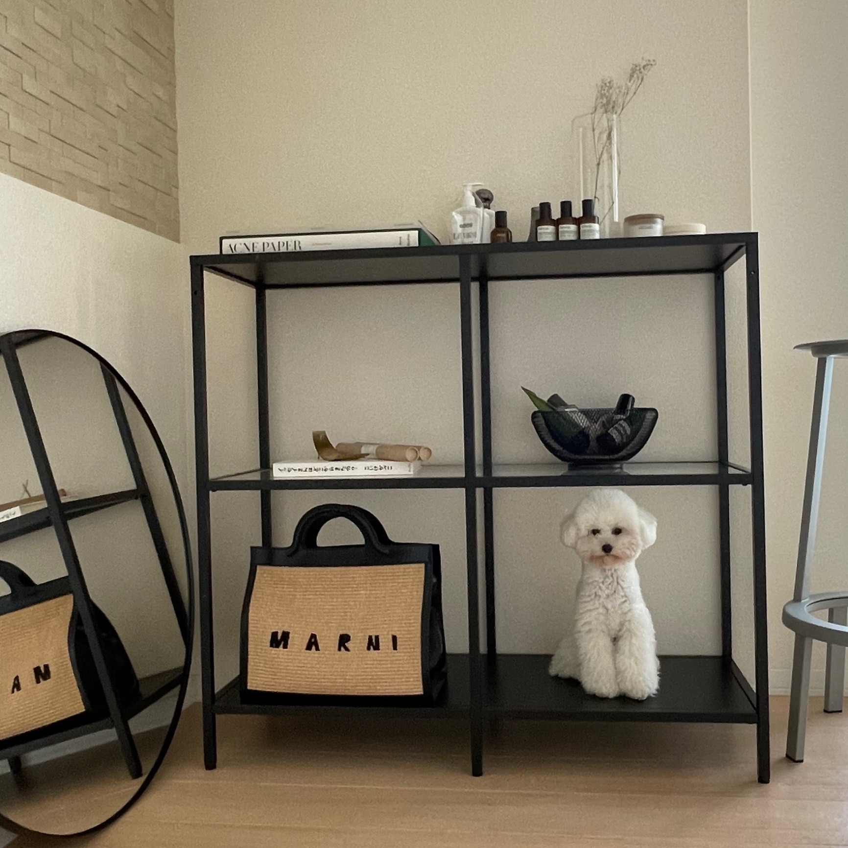 kenkenさん専用 IKEA ヴィットショーと無印木製棚 KUNGSFORS クングスフォルス つり下げレール 棚板付き