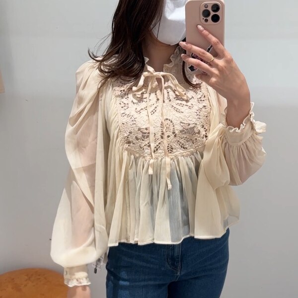 SALE／30%OFF】エンブロイダリー楊柳ブラウス SNIDEL スナイデル  