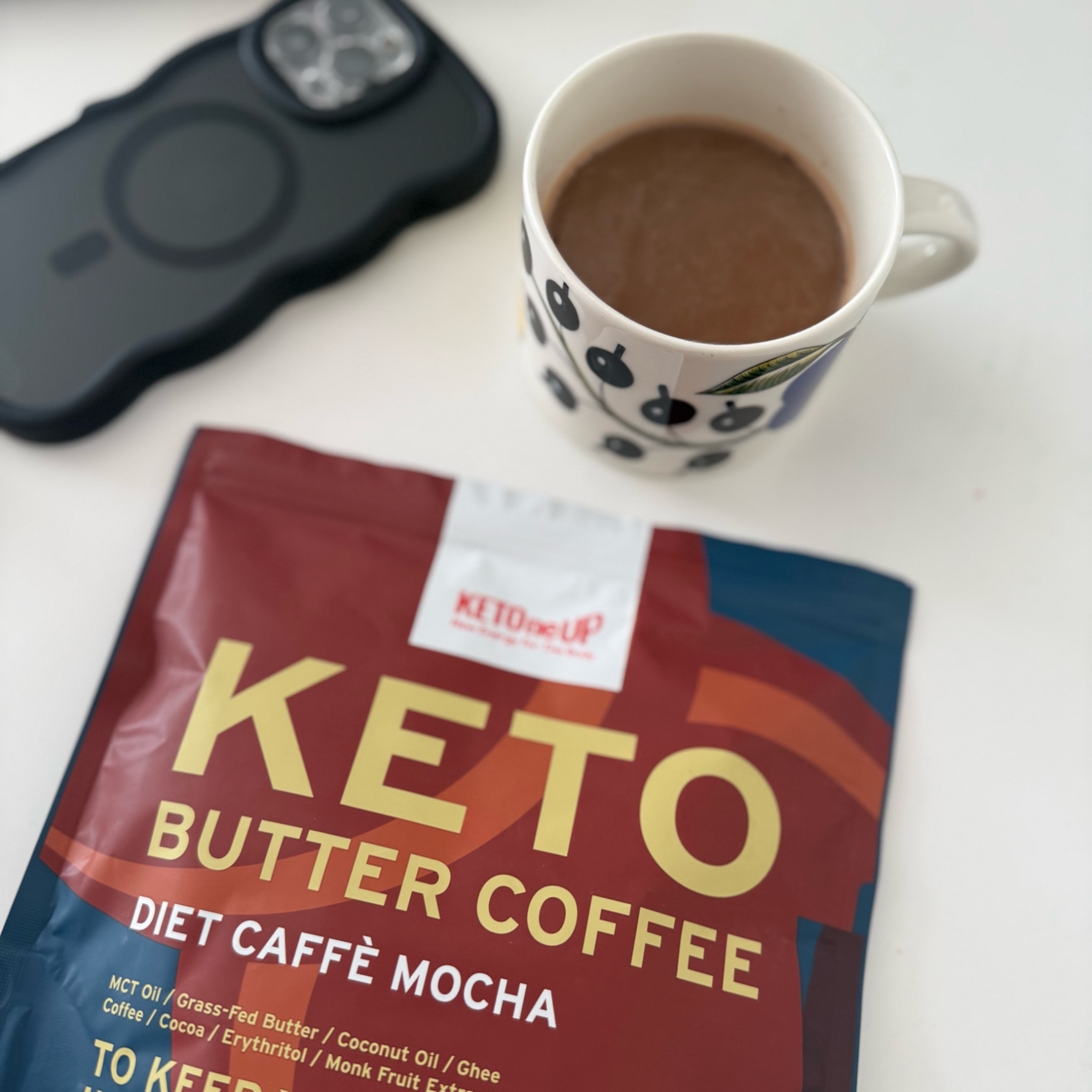 【小腹満足部門大賞】ケトバターコーヒー ダイエットカフェモカ 150g KETOneUP |ダイエット をサポート! MCTオイル ココナッツオイル 配合で 置き換え にもおすすめな ダイエットコーヒー ダイエットドリンク バターコーヒー - メイン画像 1