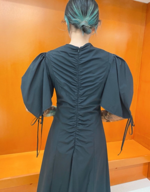 FETICO DRAPED SLEEVE SHIRT DRESS サイズ2 - メルカリ｜半袖 