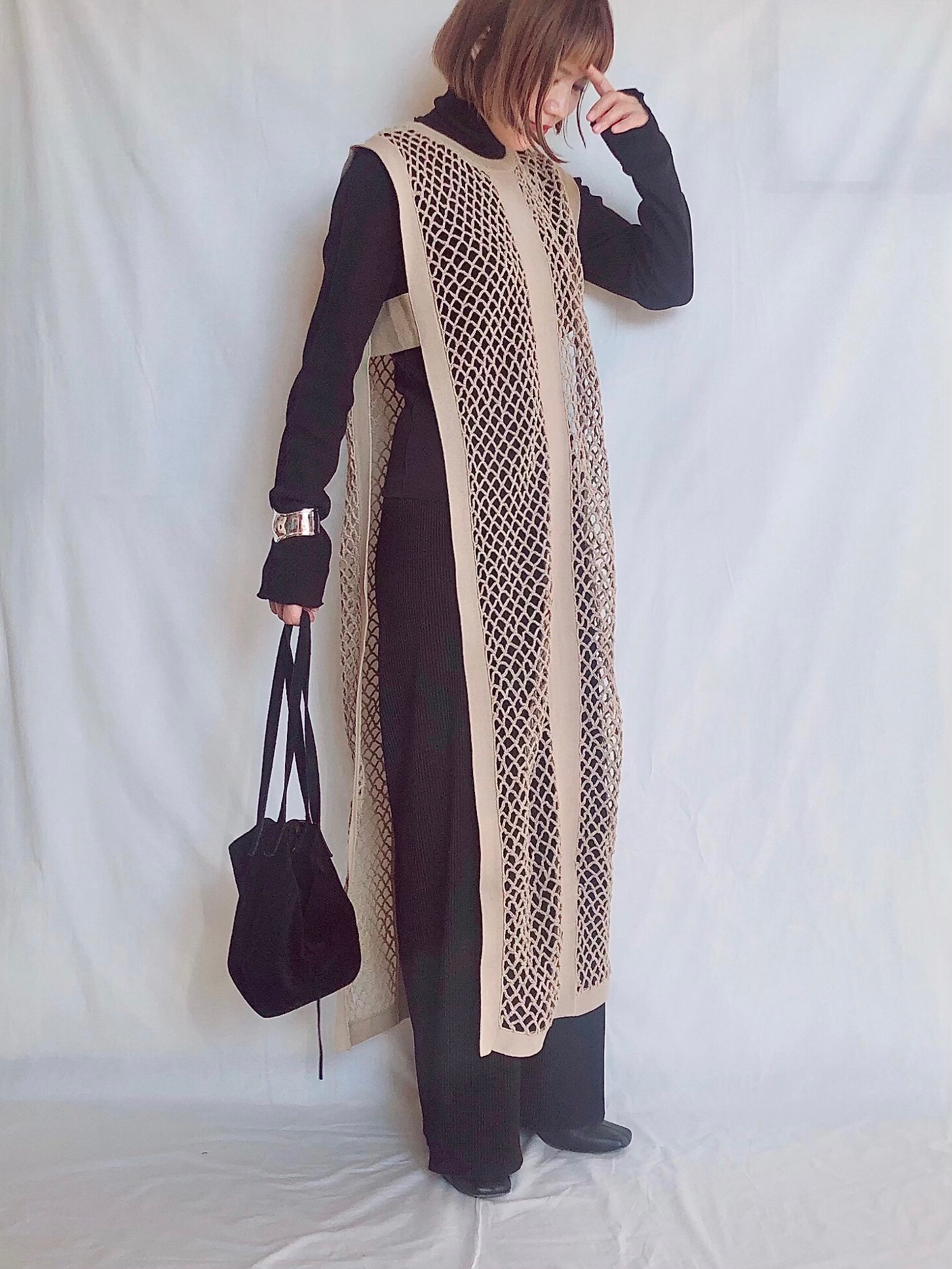 Mesh Gilet OP agawd  アガウド AgAwd アガウドMesh Gilet OP メッシュジレワンピース 20-440249