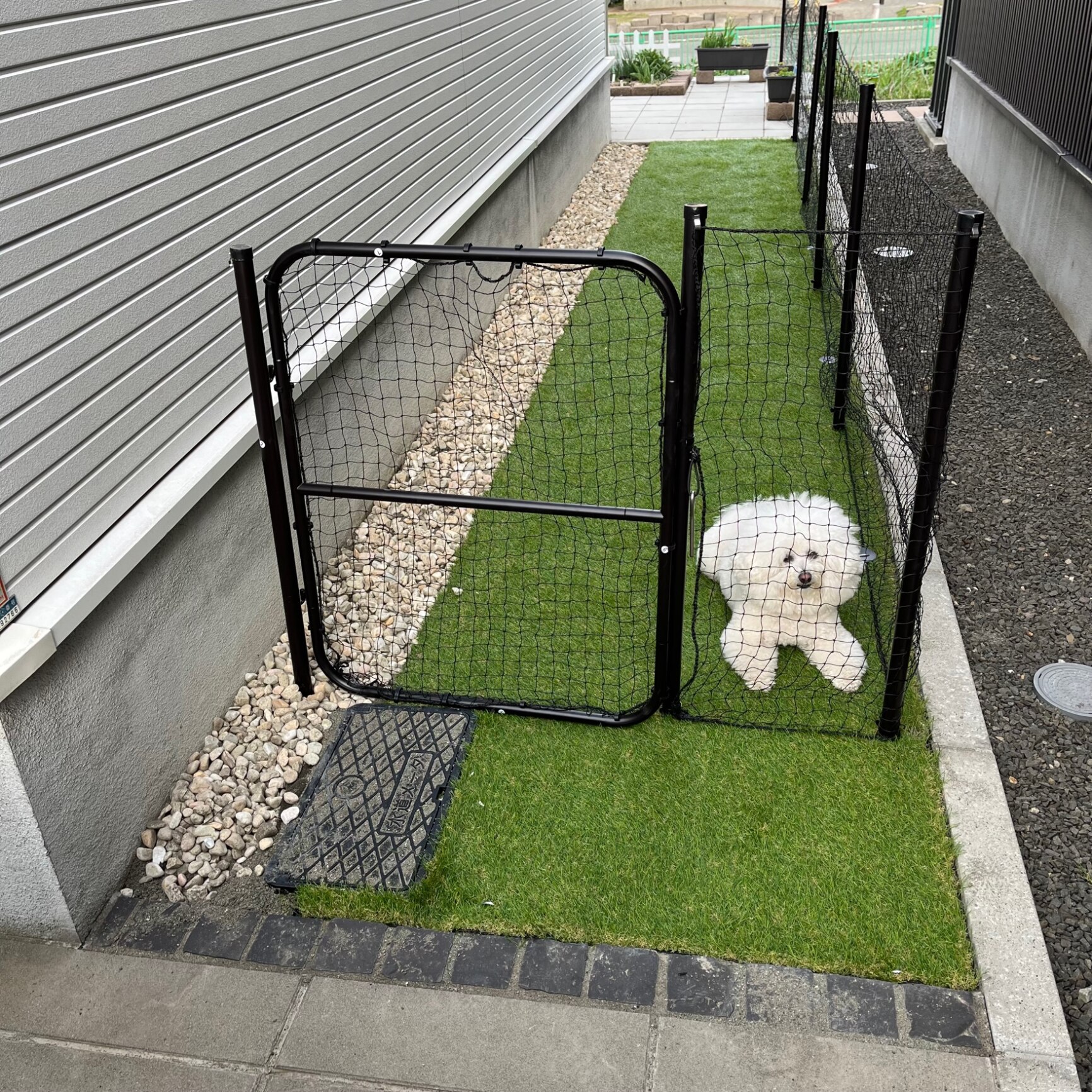 □正午~クーポン5%引□ ≪らくらく穴あけ器付≫ ドア付き ドッグラン