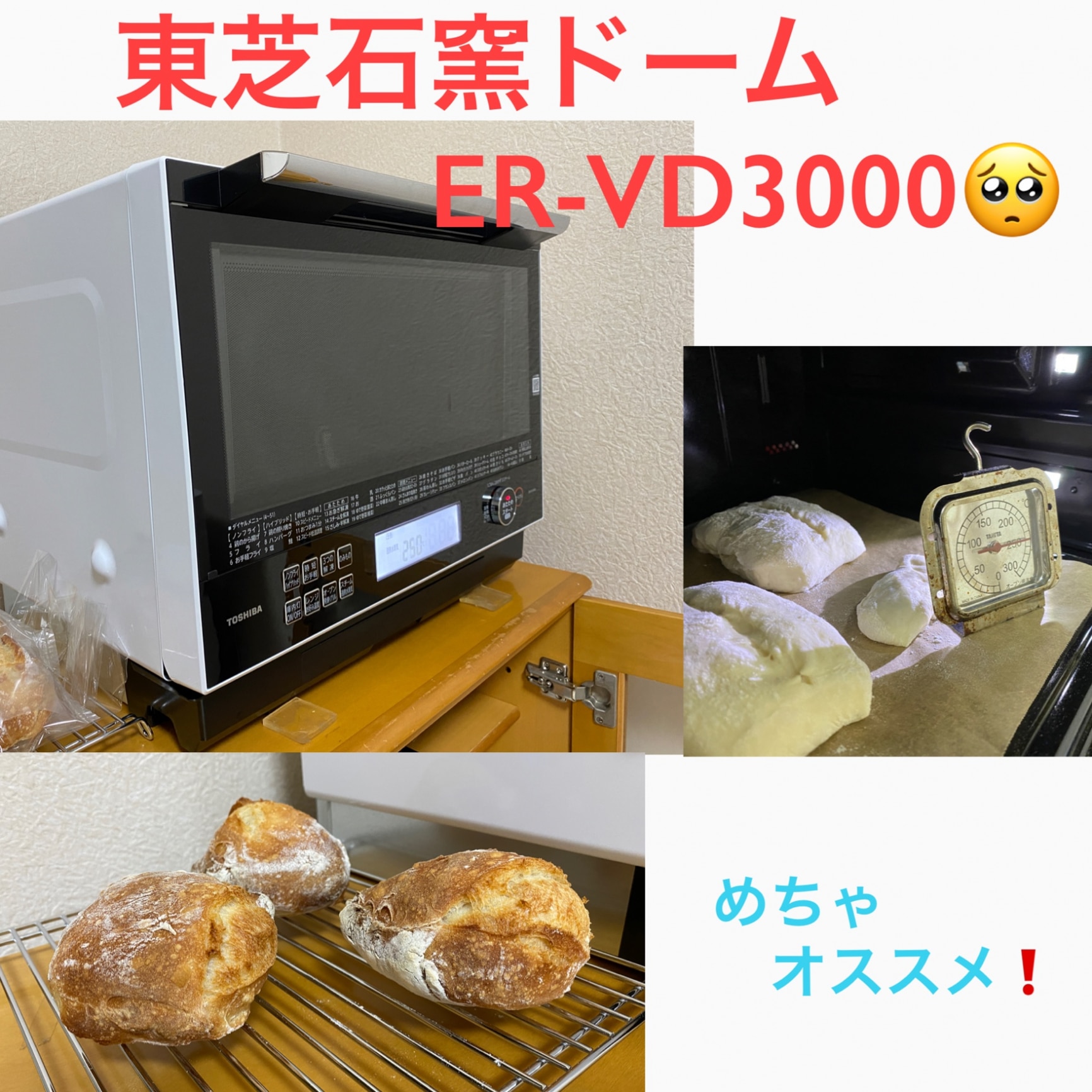 東芝過熱水蒸気石窯オーブンレンジ ER-VD3000(W) 2020年製 【公式通販】
