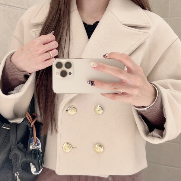 SALE／30%OFF】Lily Brown ダブル釦ショート丈コート リリーブラウン  