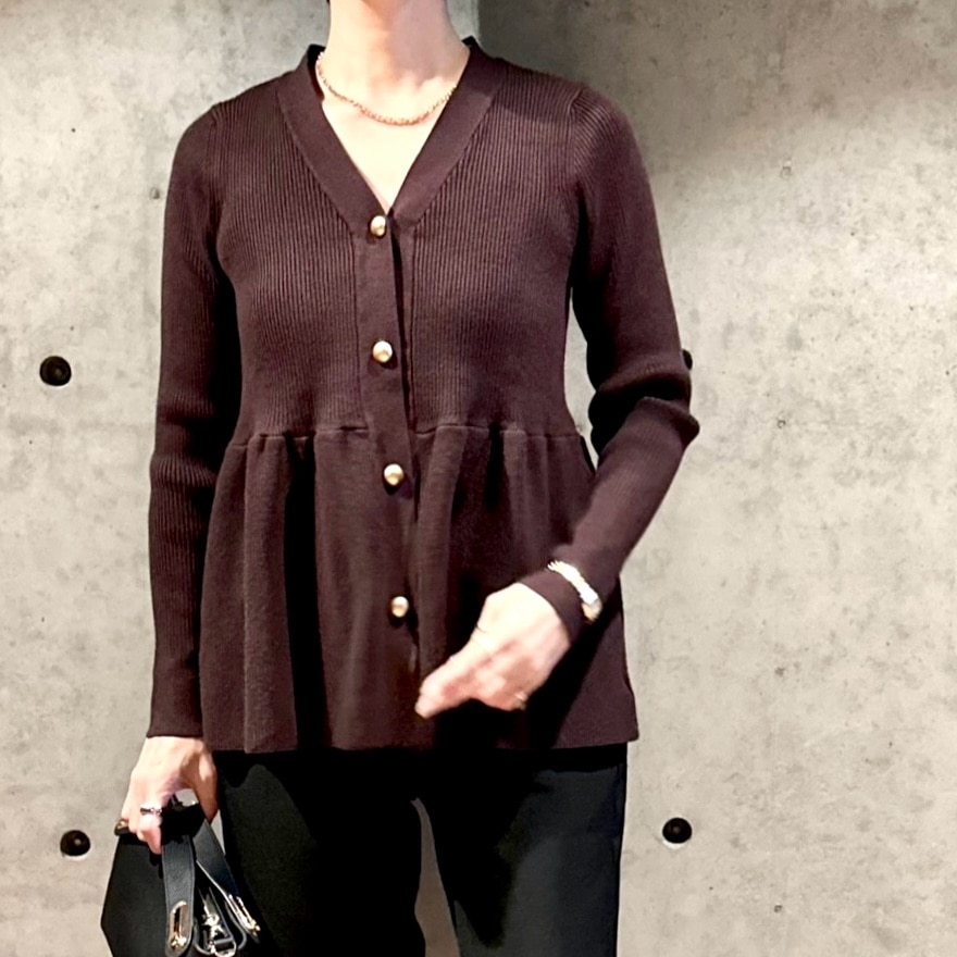 バーバリーブルーレーベル♡ウエストリボン♡ペプラム♡カーディガン バーバリーブルーレーベル♡ウエストリボン♡ペプラム