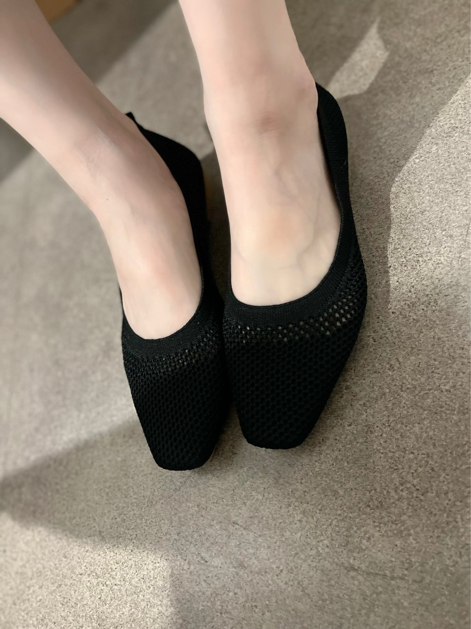 unoha_flat_shoes パンプス 楽天ランキング1位】 メッシュ パンプス フラットソール