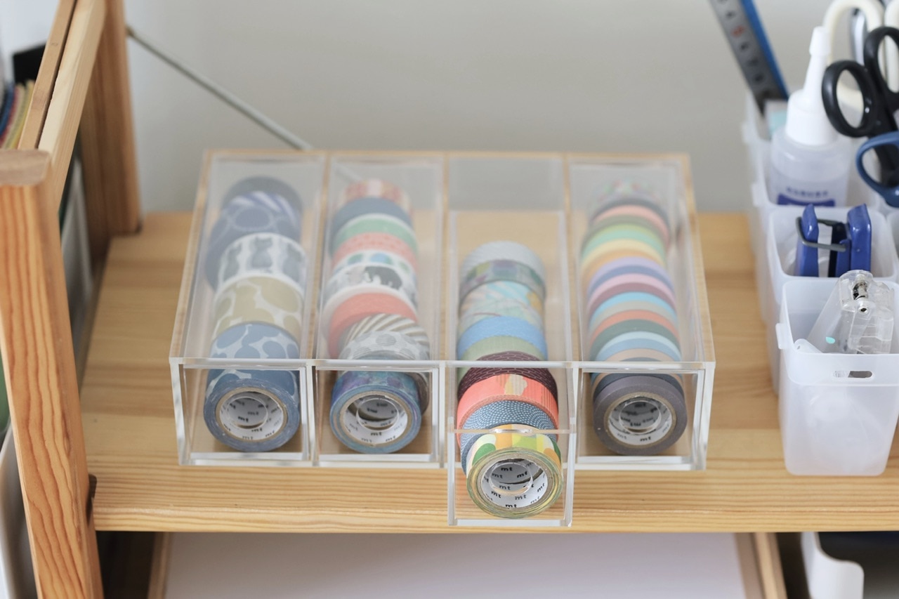 アクリルメガネ・小物ケース 約幅6．7×奥行17．5×高さ25cm【無印良品