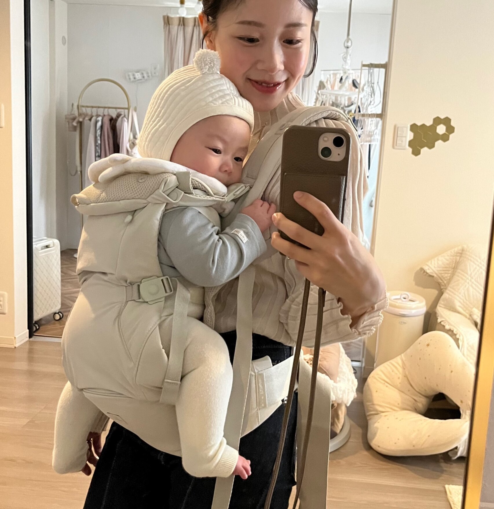 ピトレスク　ベビーキャリアオン　ベージュ Pittoresk(ピトレスク) BABY CARRIER ON ベビーキャリアオン