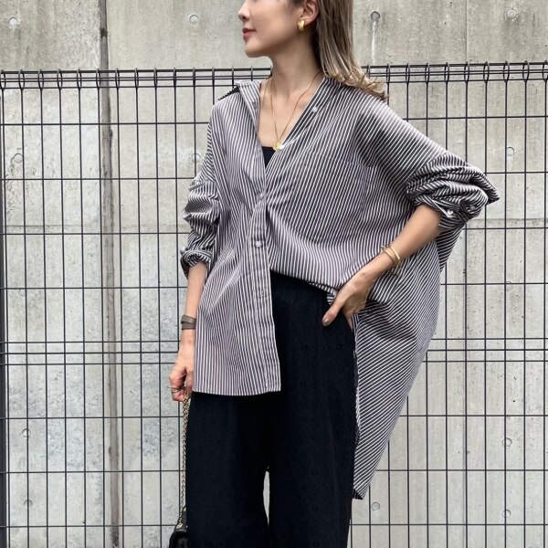 SALE／10%OFF】BABYLONE ストライプビッグシャツ バビロン トップス 