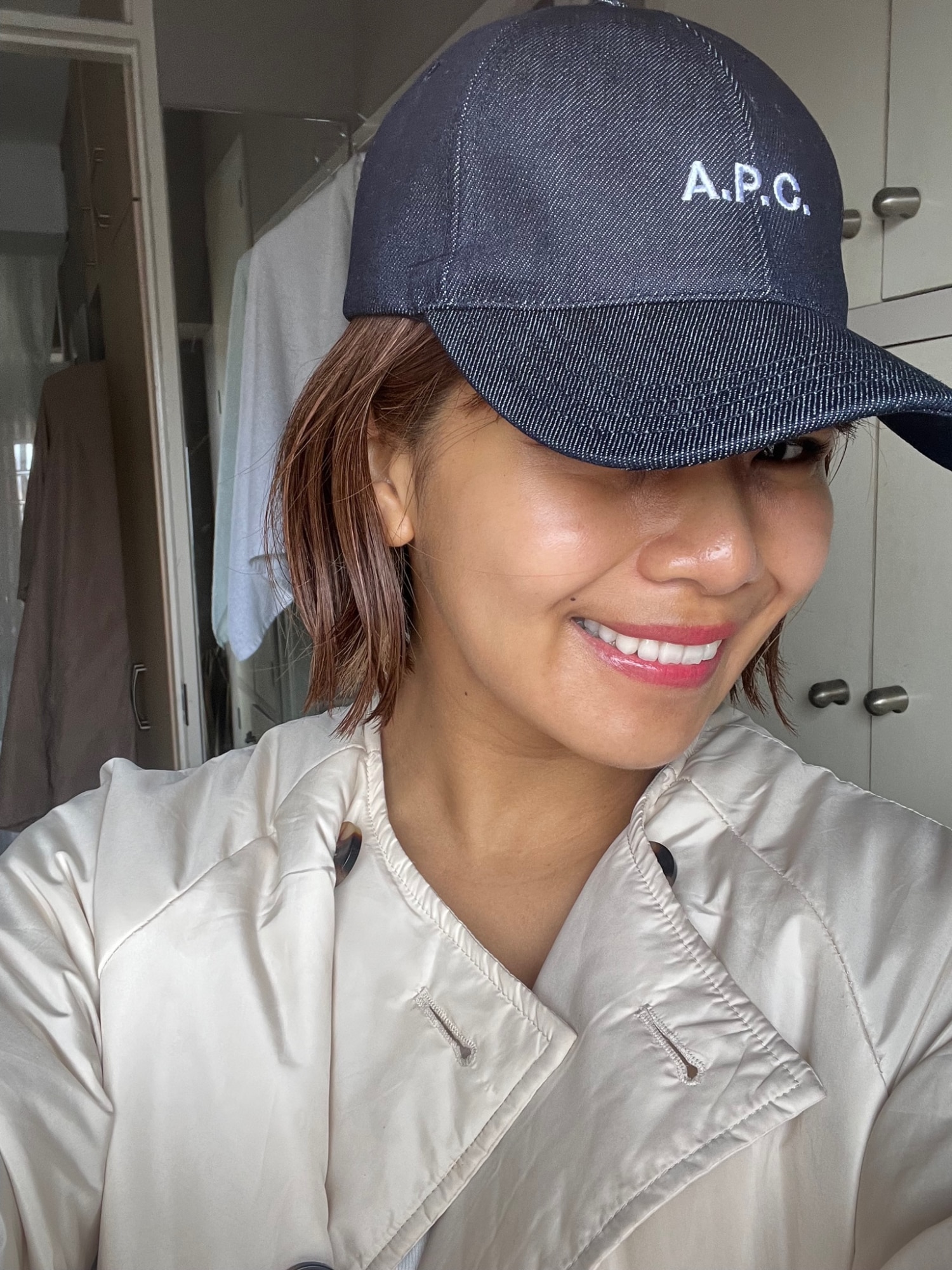 A.P.C. 黒 キャップ　美品 アーペーセー A.P.C. キャップ 定番 帽子 キャスケット ネイビー
