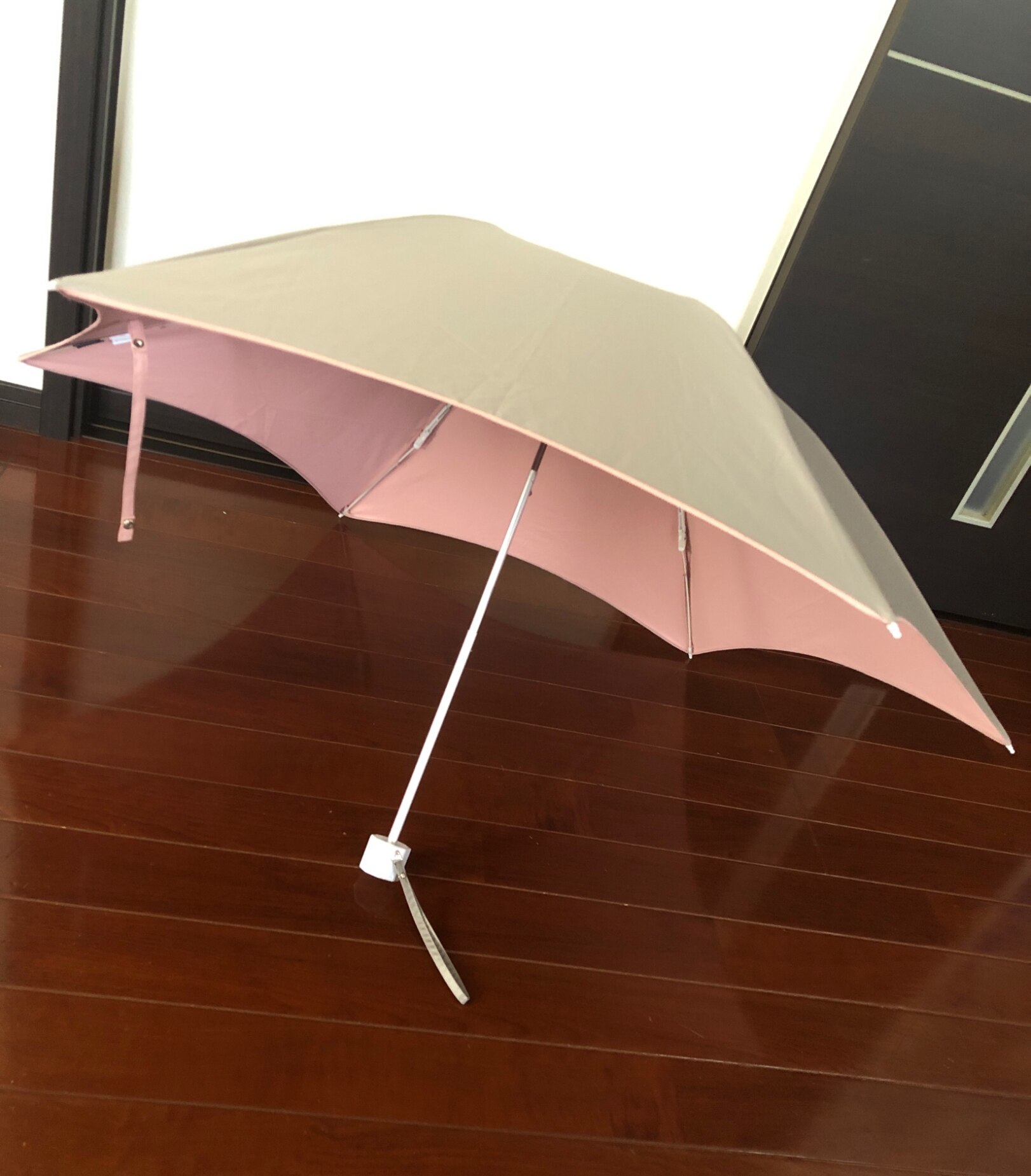 KEYUCA公式店】ケユカ 折畳傘 遮光深張インサイドカラー グレー×ピンク