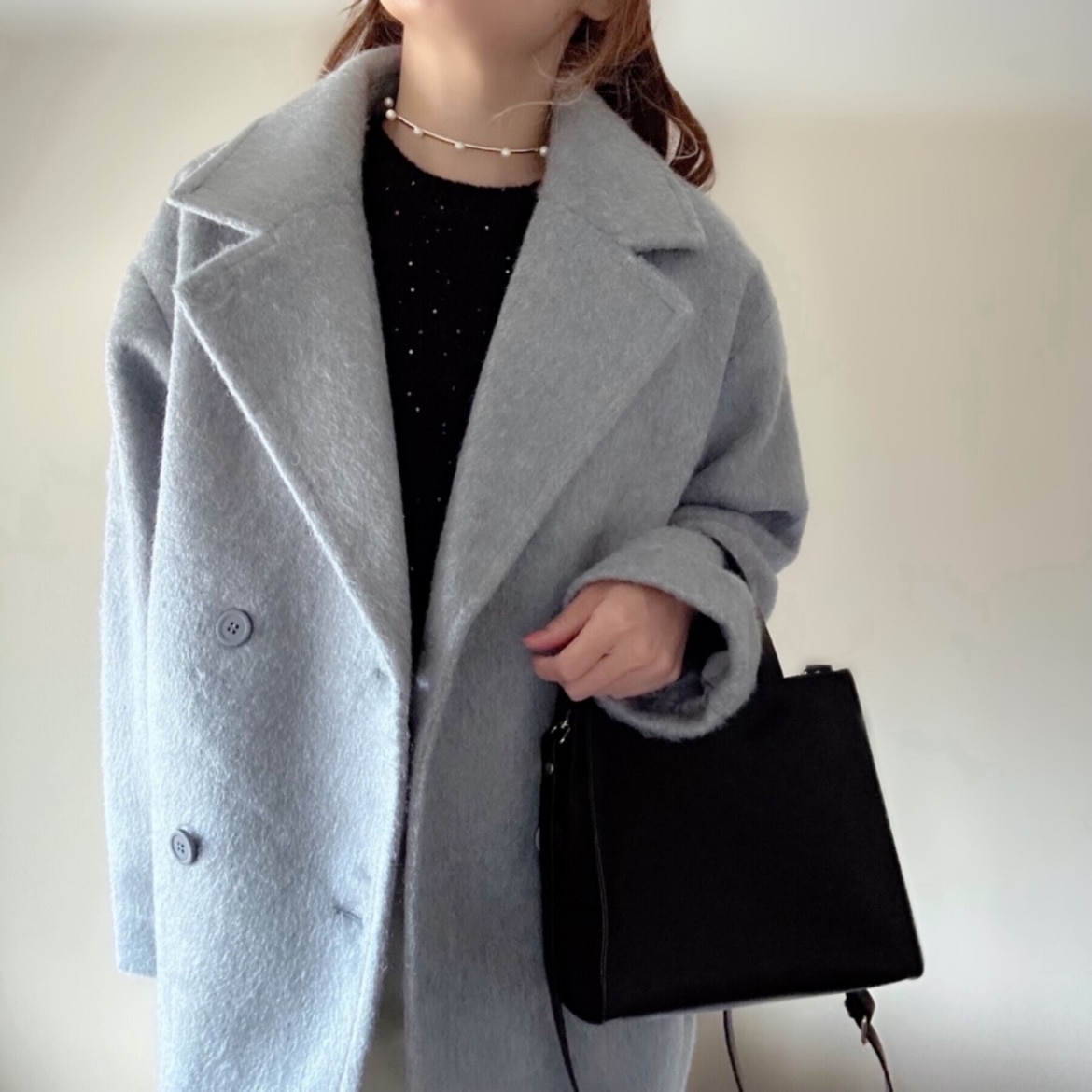 SALE／50%OFF】Mila Owen ウール混スタンドカラーリバーケープコート